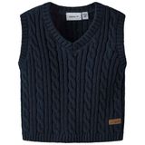 Biologisch Katoen - Gebreid Gilet - Mouwloos - V-hals - Regular Fit