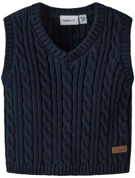 Biologisch Katoen - Gebreid Gilet - Mouwloos - V-hals - Regular Fit