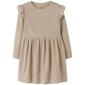 Name it - Peuterdress - Effen Kleur - Met Glitters - Lange Mouwen