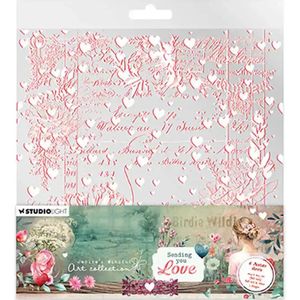 JMA sending you love acetate sheets White & soft red sending