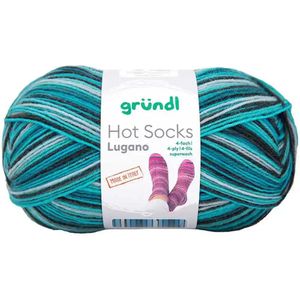 Hot socks Lugano 4-kleur Turquoise