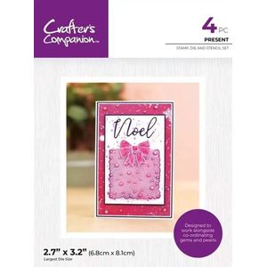 Crafter's companion stamp, die and stencil set -  present