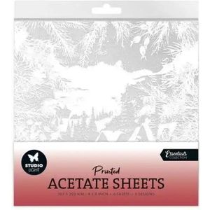 Acetate sheet Snowy town