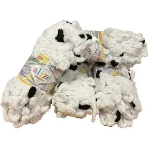 Puffy home deco deken 70x95 pakket zwart wit