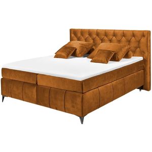 Boxspringbett  Pembroke ¦ orange ¦ Maße (cm): B: 200 H: 121 Betten > Boxspringbetten - Sconto