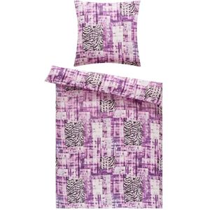 HOME STORY Satin Bettwäsche  Wild Melange ¦ lila/violett ¦ Maße (cm): B: 135 Bettwaren > Bettwäsche - Sconto