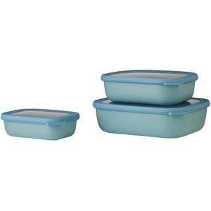 Mepal Multischüssel-Set  3-teilig / 0 5l  1 0l  2 0l  Cirqula ¦ grün ¦ Kunststoff ¦ Maße (cm): B: 20 H: 7 Küchenzubehör - Sconto