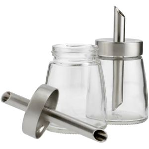KHG Zuckerdosierer  ¦ transparent/klar ¦ Glas,Edelstahl ¦ Maße (cm): H: 12,5  Ø: 6.5 Küchenzubehör > Küchenhelfer - Sconto