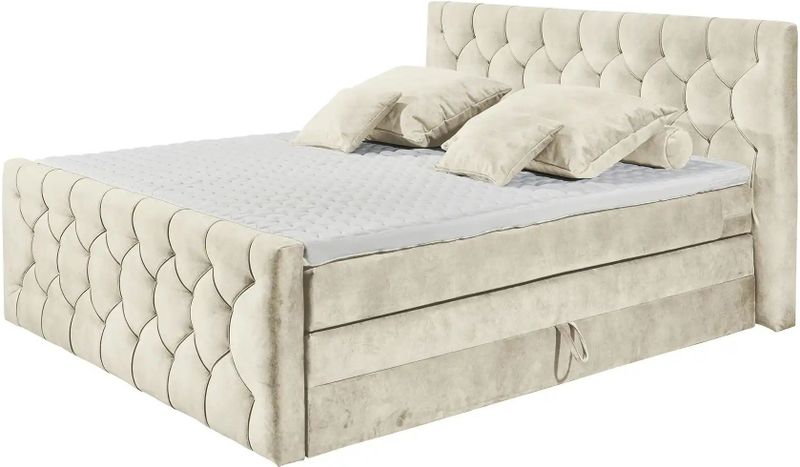 Boxspringbett  Cashfield ¦ creme ¦ Maße (cm): B: 200 H: 113 Betten > Boxspringbetten - Sconto