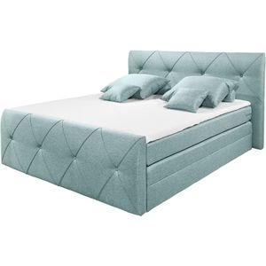 Boxspringbett  Cleo ¦ grün ¦ Maße (cm): B: 200 H: 114 Betten > Boxspringbetten - Sconto