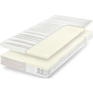 7-Zonen-Latex-Tonnentaschenfederkernmatraze  Dreamer Senso 3 ¦ weiß ¦ Maße (cm): B: 90 H: 24 Matratzen & Lattenroste > Matratzenarten > Federkernmatratzen - Sconto