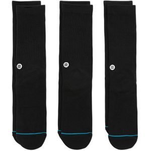 Stance casual 3-pack sokken icon zwart unisex