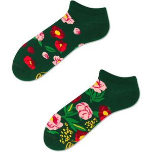 Many Mornings sneakersokken flower power groen unisex