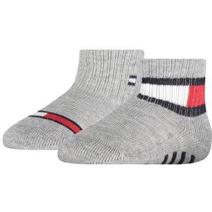Tommy Hilfiger sokken baby flag logo 2-pack grijs unisex