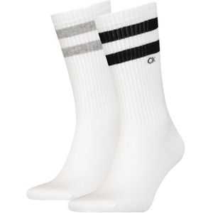 Calvin Klein 2-pack sokken stripes wit heren