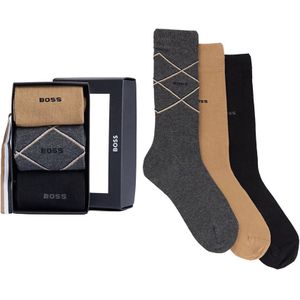 Hugo Boss BOSS giftbox 3-pack sokken basic logo multi heren