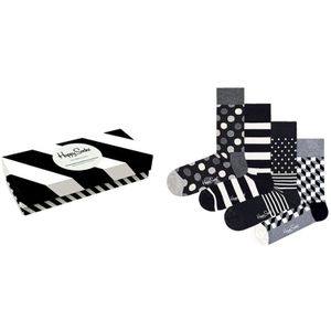Happy Socks giftbox 4-pack sokken classic zwart & wit unisex