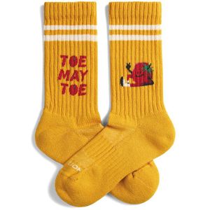 Jimmy Lion kids sokken athletic toe-may-toe geel kids