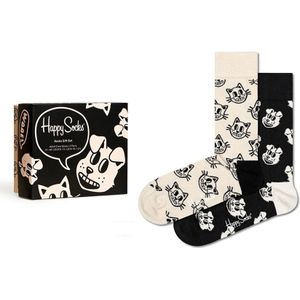 Happy Socks giftbox 2-pack sokken pets zwart & wit unisex