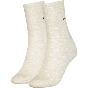 Tommy Hilfiger dames 2-pack sokken dot beige dames