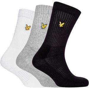 Lyle & Scott 3-pack sokken hamilton zwart, grijs & wit heren