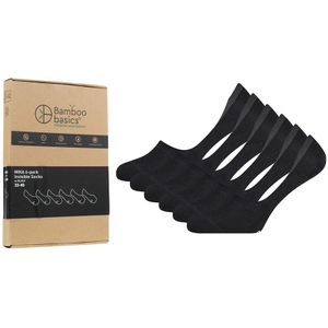 Bamboo Basics sokken giftbox 6-pack footies mika zwart unisex