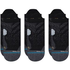 Stance sokken performance feel360 infiknit run tab ST sneaker 3-pack zwart unisex