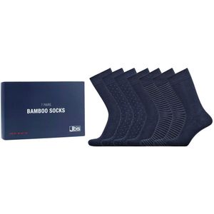 JBS giftbox 7-pack bamboe sokken mix print blauw unisex