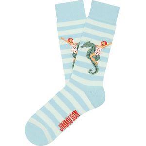 Jimmy Lion sokken seahorse rider blauw unisex