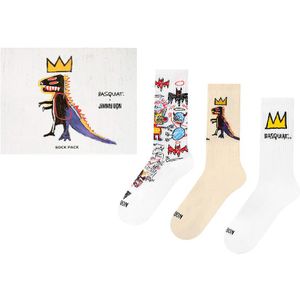 Jimmy Lion athletic basquiat giftbox 3-pack sokken multi (Basquiat) unisex