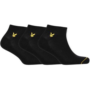 Lyle & Scott 3-pack sneakersokken ross zwart heren