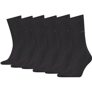 Calvin Klein 6-pack sokken carter casual flat knit zwart heren