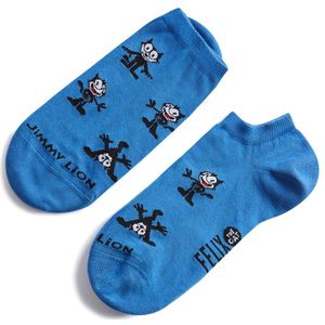 Jimmy Lion sneakersokken felix pattern blauw (Felix The Cat) unisex