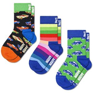 Happy Socks kids 3-pack sokken cars multi kids