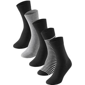 Schiesser 5-pack sokken basic stripe multi heren