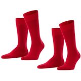 FALKE happy 2-pack sokken rood unisex
