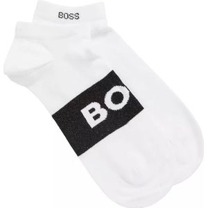 Hugo Boss 2-pack sneakersokken basic logo wit heren