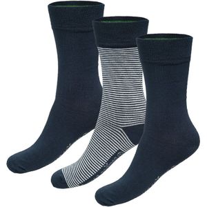 Bamboo Basics 3-pack sokken beau strepen blauw unisex