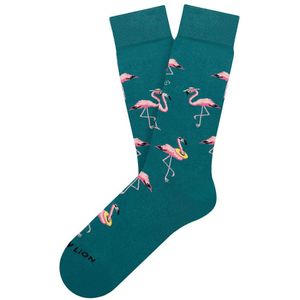 Jimmy Lion sokken funky flamingo groen unisex