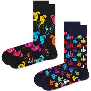 Happy Socks 2-pack sokken classic dog multi heren