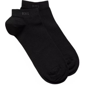 Hugo Boss 2-pack sneakersokken basic uni zwart heren