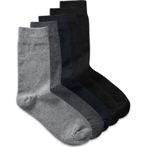 Jack & Jones 5-pack sokken jens zwart, blauw & grijs heren