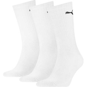 PUMA cushioned 3-pack sokken sokken logo wit heren