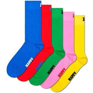 Happy Socks 5-pack sokken solid multi unisex