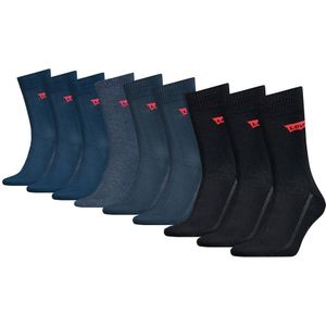 Levi&#039;s 9-pack sokken regular cut batwing logo blauw heren
