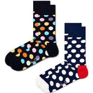 Happy Socks 2-pack sokken classic big dot multi II heren