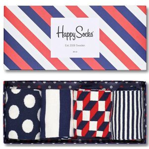 Happy Socks giftbox 4-pack sokken stripe multi II unisex