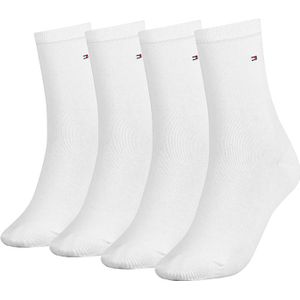 Tommy Hilfiger sokken dames basic 4-pack wit dames