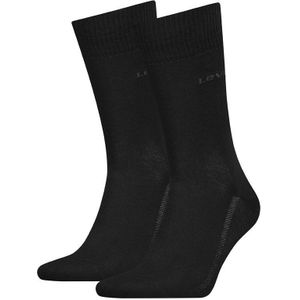 Levi&#039;s sokken regular cut 2-pack logo zwart heren