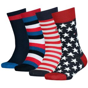 Tommy Hilfiger kids 4-pack sokken basic stripe & stars only multi kids